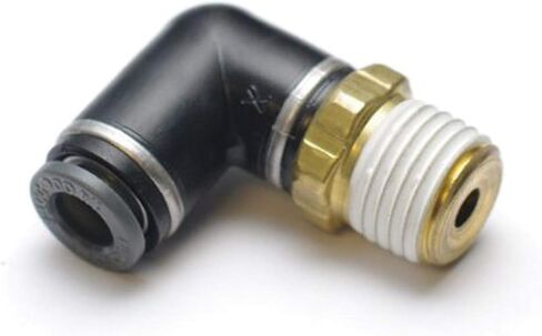 Ridetech 31954201 محول تركيب أنبوب الكوع الدوار ذكر، 1/4 بوصة أنبوب OD x 1/4 بوصة NPT ذكر in Kuwait