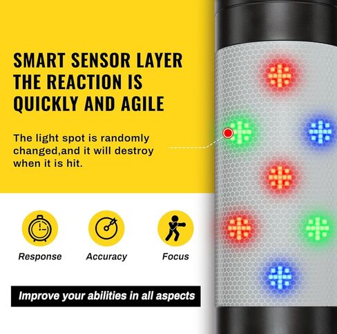 Smart Music Punching Bag 69",4 Training Modes,Can Connect to Bluetooth Smart Music Boxing Bag with 2 Pairs of Boxing Gloves for Home,Office and Gym Workout. in Saudi Arabia