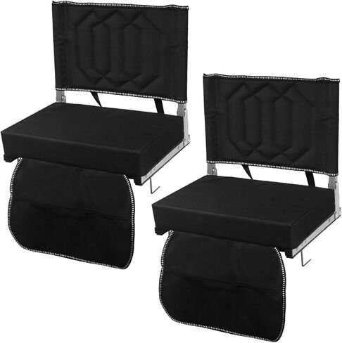 Comfortable Stadium Seats for Bleachers with Back Support & Cushioned Seat, Shoulder Strap, Carry Handle, and Storage Pockets, Perfect for Sports, Concerts, Camping & Outdoor Events, 1pack, Blue in Saudi Arabia