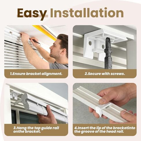 6 عبوات 3/4 بوصة من مشابك الظل للستائر لـ Hunter Douglas Duette، مشابك تثبيت الستائر مناسبة لقرص العسل والظلال الخلوية والتصفيق in Kuwait