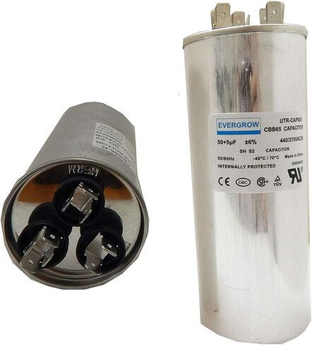 50+5 فائق التوهج ±6% 50/5 MFD 370/440 VAC CBB65 مكثف دائري لبدء التشغيل المزدوج لمكيف الهواء المكثف المستقيم البارد أو الحراري أو محرك التيار المتردد وبدء تشغيل المروحة in Kuwait
