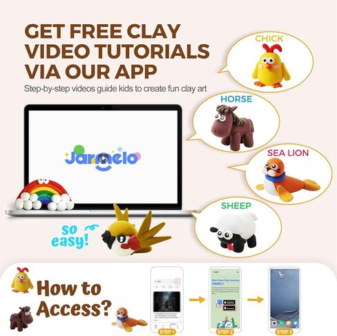 Air Dry Clay for Kids ، 24 Colling Modeling Clay Kit with Box Box and Sculpting Tools ، Magic Labouling Clay for Boys & Girls Crafts Gift ، من عمر 6 إلى 12 عامًا in Kuwait