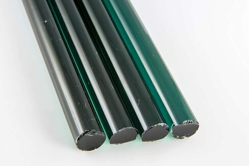 قضبان Devardi Glass Boro، 1 رطل، COE 33، قضبان صلبة من البورسليكات بلون أزرق مخضر 8 مم in Kuwait