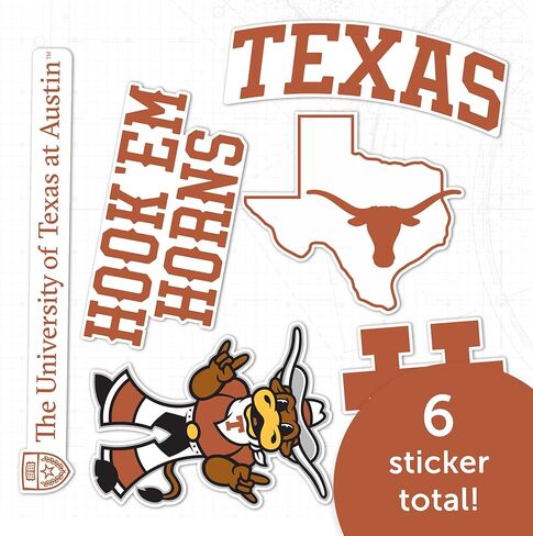 Desert Cactus University of Texas Sticker Longhorns UT Austinr Vinyl Decals Laptop Water Bottle Car Scrapbook Sheet T2 (Type 2-8) in Saudi Arabia