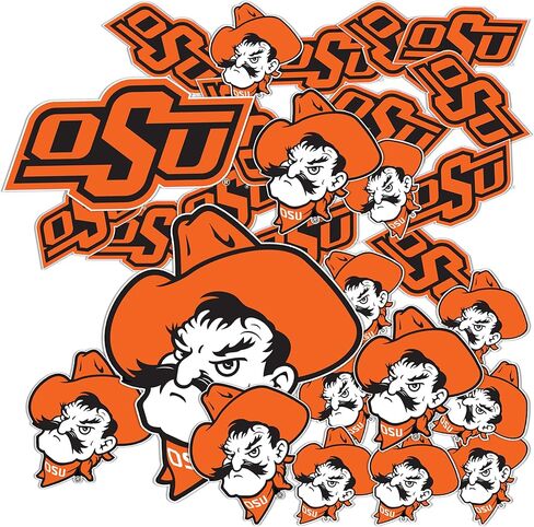 Desert Cactus Oklahoma State University Sticker Oklahoma State Cowboys Vinyl Decal Laptop Water Bottle Car Scrapbook Sheet (Type 1-1) in Saudi Arabia