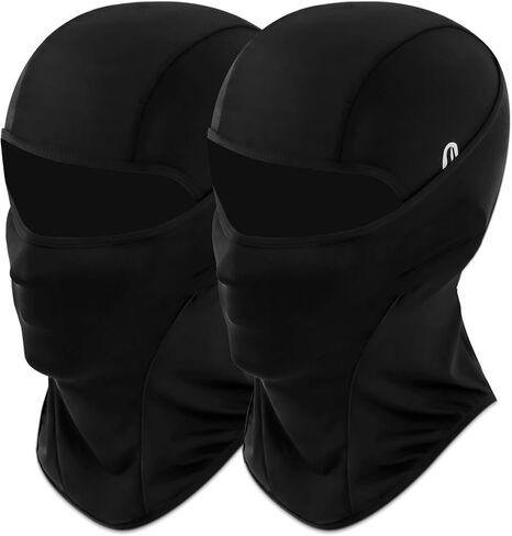 2 Pack UV Protection Cooling Breathable Balaclava Face Mask with Glasses Holes for Men Women, Summer Ice Silk Full Face Cover for Motorcycle Cycling Ski Hiking Fishing Outdoor Sports in Saudi Arabia