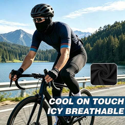 2 Pack UV Protection Cooling Breathable Balaclava Face Mask with Glasses Holes for Men Women, Summer Ice Silk Full Face Cover for Motorcycle Cycling Ski Hiking Fishing Outdoor Sports in Saudi Arabia