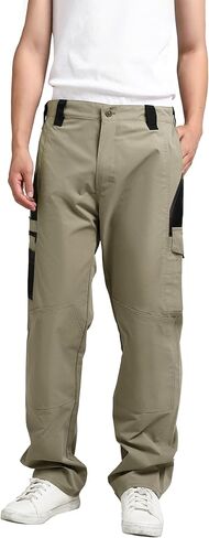 YOUTHUP Men's Lightweight Hiking Cargo Work Pants Quick Dry Water Resistant Camping Outdoor Casual Stretch Pants with Pockets in Saudi Arabia