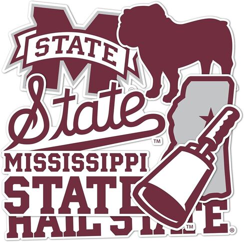 Desert Cactus Mississippi State University Sticker Bulldogs MSU Sticker Vinyl Decals Laptop Water Bottle Car Sheet T2 (Type 2-4) in Saudi Arabia