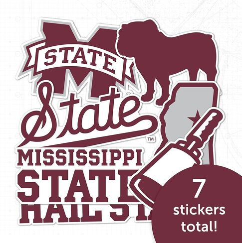 Desert Cactus Mississippi State University Sticker Bulldogs MSU Sticker Vinyl Decals Laptop Water Bottle Car Sheet T2 (Type 2-4) in Saudi Arabia