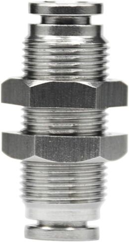 Bulkhead Straight-Through Connector Pneumatic Component Air Pipe Through-Panel External Thread PM-06/08/Quick Plugs 1Pcs(304 stainlesssteelPM-08) in Saudi Arabia