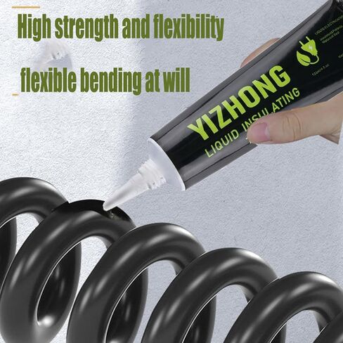 YIZHONG Liquid Electrical Tape 125ml (4 oz) Black - Waterproof, Flame Retardant Insulating Sealant for Electrical, Automotive and Home Repairs in Saudi Arabia