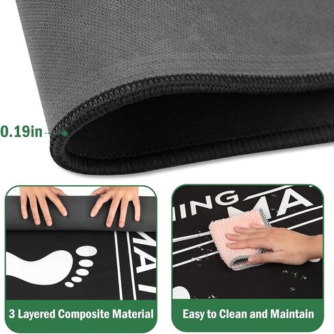 بساط ضرب البيسبول، مقاس 35.4 × 23.6 بوصة، بساط البيسبول والكرة اللينة مع وضع القدم، معدات دليل محاذاة وضعية الضرب للأطفال لتدريب التأرجح وتحسين الوضعية in Kuwait