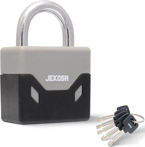 قفل Jekosa® PDP55 مقاوم للطقس مع 5 مفاتيح - غلاف بولي أميد مضاد للتآكل، أسطوانة K7 دقيقة | قفل خارجي للبوابة والسقيفة والسياج والتخزين in Kuwait