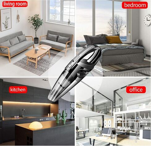 مكنسة كهربائية محمولة باليد، مكنسة كهربائية محمولة باليد بقوة 6.6 كيلو باسكال للسيارة/المنزل/المكتب، خفيفة ومنخفضة الضوضاء in Kuwait