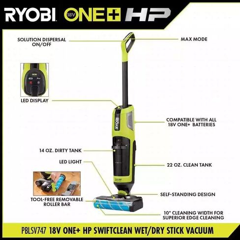 ONEAND HP 18V Cordless SWIFTCLEAN Wet/Dry Stick MOP and Vacuum Tool ONLY in Saudi Arabia