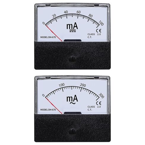 Milliampere Meter DC/AC Ammeter 1mA 2mA 3mA 5mA 10mA 20mA 30mA 50mA 100mA Current Test 1Pcs(DH670 DC,15mA) in Kuwait