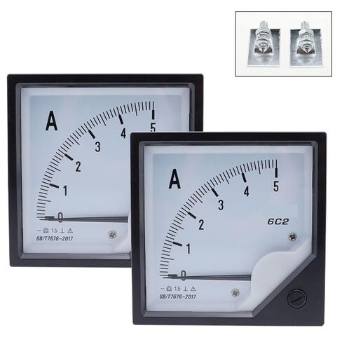 6C2 5A 10A 30A 100A 300A/75mV DC Current Analog Ammeter Gauge Pointer Panel Meter 80 * 80mm Use with Shunt 1Pcs(50A 75mV) in Kuwait