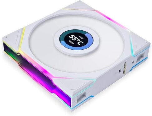 Lian-Li Lian-Li UNI FAN TL LCD 120mm Fan with Controller, White, 3-Pack in Saudi Arabia