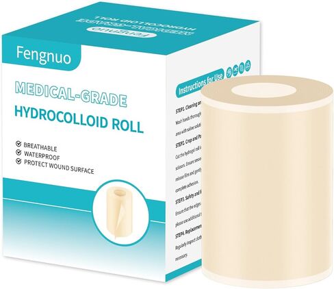 Medical-Grade Hydrocolloid Roll – 2" x 4.92ft – Versatile Wound Care & Acne Patch for Blisters, Cuts, Tattoos & Post-Surgical Healing | Self-Adhesive Hydrocolloid Bandage for All-Day Protection in Saudi Arabia