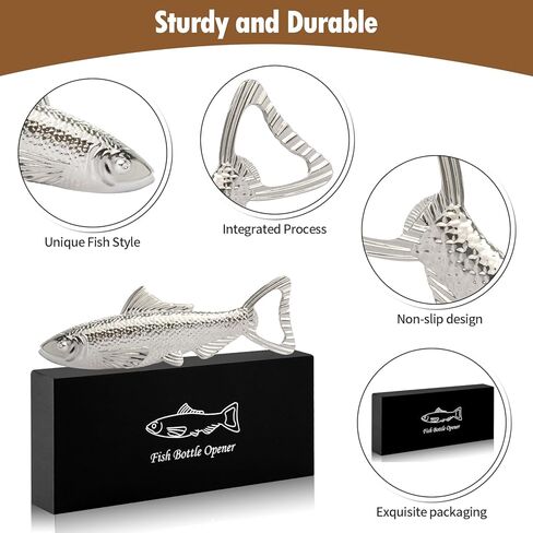 Fish Gifts for Men Fish Beer Bottle Opener, Fishing Gift for Fathers Day Birthday Christmas Valentine Gift for Him Dad Husband Grandpa in Kuwait