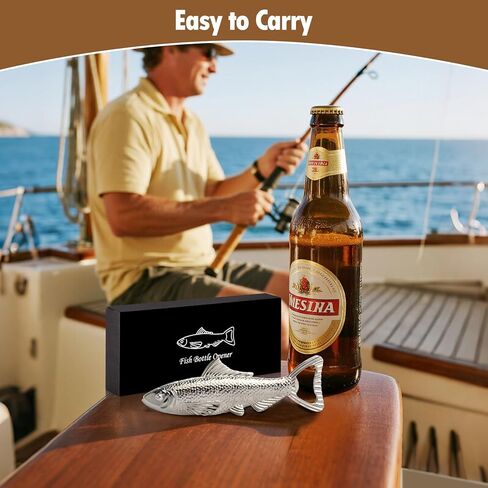 Fish Gifts for Men Fish Beer Bottle Opener, Fishing Gift for Fathers Day Birthday Christmas Valentine Gift for Him Dad Husband Grandpa in Kuwait