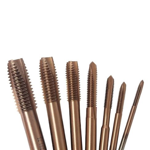 لقم ثقب لولبي كوبالت M35 فلوت مدبب M2-M12 صنابير آلة اليد اليمنى 5 قطع (M5x0.8) in Kuwait