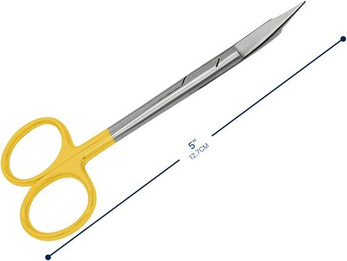 مقص T/C Goldman Fox مقاس 5 بوصات منحني من كربيد التنجستن لثة اللثة، أدوات جراحية دقيقة للغاية وحادة، أدوات طب الأسنان والطب البيطري in Kuwait