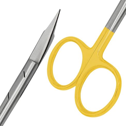 مقص T/C Goldman Fox مقاس 5 بوصات منحني من كربيد التنجستن لثة اللثة، أدوات جراحية دقيقة للغاية وحادة، أدوات طب الأسنان والطب البيطري in Kuwait