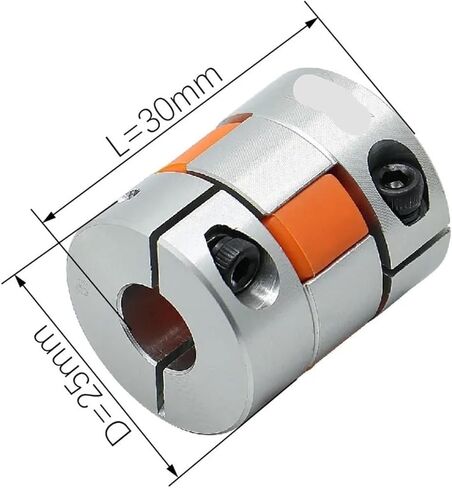 اثنين الفك D25L30 الألومنيوم البرقوق عمود مرن اقتران موصل CNC 5/6/6.35/8/10/12/12.7/14 مللي متر 5x8 مللي متر 1 قطعة (12x12) in Kuwait