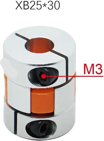 اثنين الفك D25L30 الألومنيوم البرقوق عمود مرن اقتران موصل CNC 5/6/6.35/8/10/12/12.7/14 مللي متر 5x8 مللي متر 1 قطعة (12x12) in Kuwait