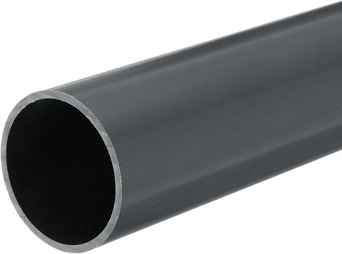 2 Inch PVC Rigid Tube Round Pipe Tubing Hardware Tubing 45.2mm ID 50mm OD 20cm/8" Dark Grey High Impact for Water Pipe, Cable Sleeve in Saudi Arabia