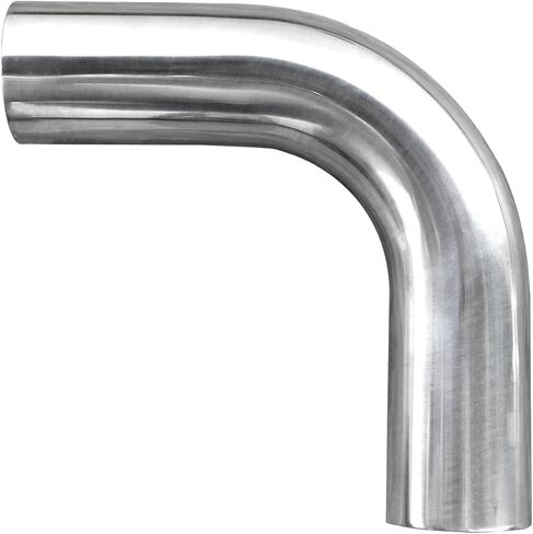 أنبوب كوع ألومنيوم 90 درجة 2.75 بوصة (70 مم) OD، أنبوب ألومنيوم أنبوب كوع مجوف 90 درجة، تلميع عالي (2.75 بوصة OD (70 مم)-2 قطعة) in Kuwait