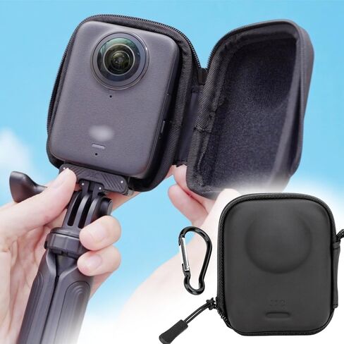 حقيبة حمل صغيرة JJC Osmo Action 6، حقيبة واقية صلبة متوافقة مع DJI Osmo Action 6 5 Pro 4 3، حقيبة تخزين للسفر مع نصف سحاب، تصميم فتحة سفلية متصلة بعصا سيلفي ثلاثية القوائم in Saudi Arabia