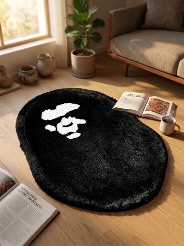 BAPE Rugs 28" W x 20" L (70 x 50 cm), Extra Soft Absorbent Chenille Bath Rugs, Rubber Backing Quick Dry, Machine Washable Bath Mats for Bathroom Bedroom Entryway Kids' Room or Playroom, Blue in Saudi Arabia
