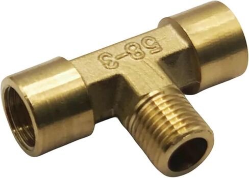 1 قطعة تركيبات الأنابيب النحاسية ذكر أنثى موضوع الكوع المستقيم 3 اتجاهات 4 اتجاهات التوصيل طوقا الجوز، موصل مقرنة محول النحاس (الحجم: Tee-FMF، اللون: 3/8") in Kuwait