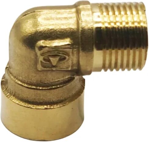 1 قطعة تركيبات الأنابيب النحاسية ذكر أنثى موضوع الكوع المستقيم 3 اتجاهات 4 اتجاهات التوصيل طوقا الجوز، موصل مقرنة محول النحاس (الحجم: Elbow-FM، اللون: 3/4") in Kuwait