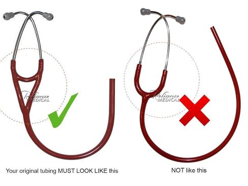 أنبوب بديل من ريلاينس ميديكال يناسب سماعة الطبيب Littmann® Cardiology IV® - Cardiology 4® (بورجوندي) in Kuwait