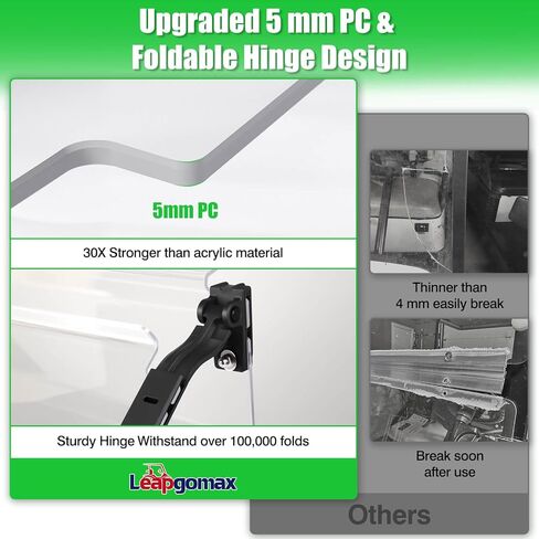 5MM Thick Upgrade PC Foldable EZGO TXT Windshield with Heavy Duty Hinges Only Fit for 2014-Up EZGO TXT Golf Cart with 1" Struts Rail, Anti-UV Impact Resistant Golf Cart Windshield Clear in Saudi Arabia