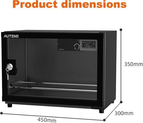AUTENS 25L 3D Printer Filament Dehumidifier Storage Cabinet Box, Holds 5 Rolls with Humidity Control for Filament Storage, Transparent Glass & Aluminum Alloy, Noiseless & Stackable for PLA/ABS/PETG in Saudi Arabia