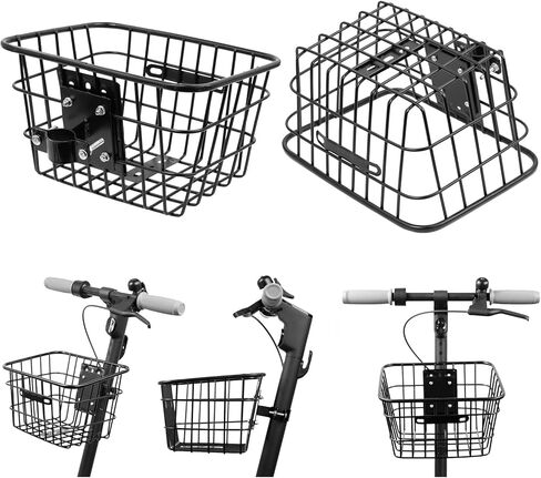 Front Basket for Electric Scooter Front Mount Easy Installation and with Large Capacity for Daily Commutes Electric Scooter Storage Basket in Saudi Arabia