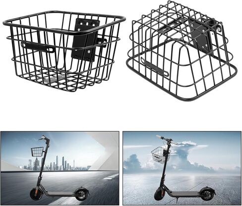 Front Basket for Electric Scooter Front Mount Easy Installation and with Large Capacity for Daily Commutes Electric Scooter Storage Basket in Saudi Arabia