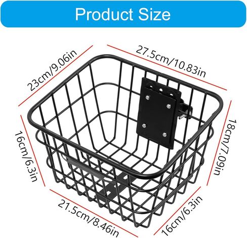 Front Basket for Electric Scooter Front Mount Easy Installation and with Large Capacity for Daily Commutes Electric Scooter Storage Basket in Saudi Arabia