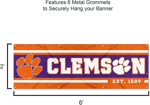 WinCraft Clemson Tigers Large 2x6 Foot Banner in Saudi Arabia