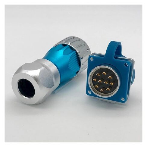 10 pin Power Connector Male and Female Socket Waterproof IP67 Heavy Duty Metal in Saudi Arabia