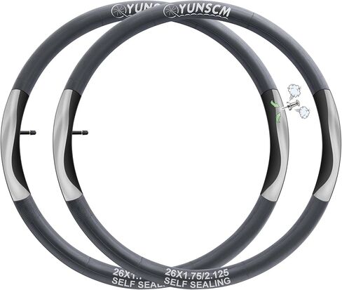 2-PCS 26" Self Sealing Heavy Duty Bike Tubes 26x2.10/2.40 AV32mm Schrader Valve Super Automatic Repair, Self-Sealing, Puncture Resistant Compatible with 26x2.10/2.125/2.25/2.35/2.4 Bike Tire Tubes in Saudi Arabia