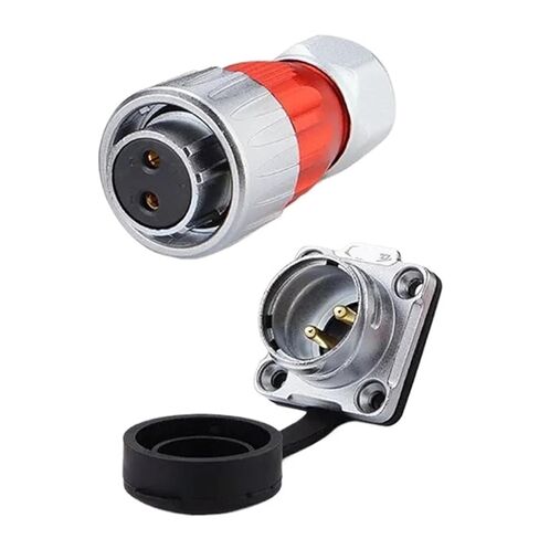 2 pin Power Connector Female and Male Socket Outdoor Waterproof IP67 Metal in Saudi Arabia