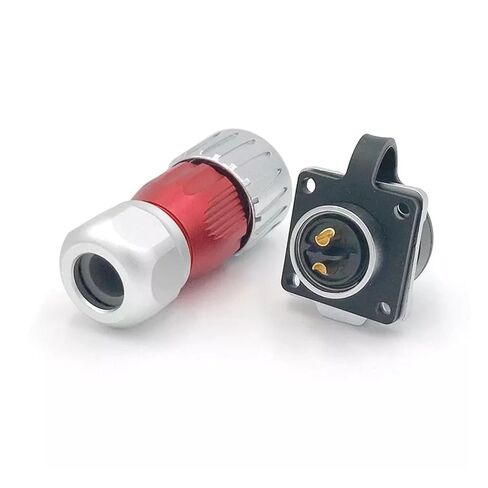 2 pin Power Connector Female and Male Socket Outdoor Waterproof IP67 Metal in Saudi Arabia