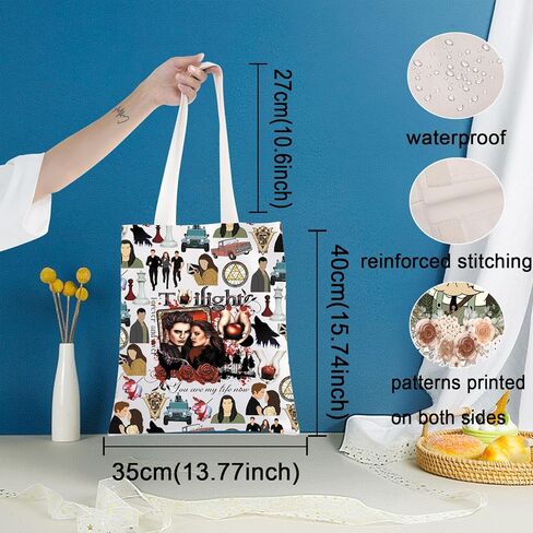 KEYCHIN Edward Tote Bag Twilight Bella & Edward Inspired Gift You Are My Life Now Shoulder Bag Bella & Edward Merch in Saudi Arabia
