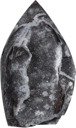 mookaitedecor Natural Sphalerite Geode Tower Crystal Cluster, Self-Standing Stone Point Rock Mineral Specimen for Collection Home Decor, 0.44-0.66 LB in Saudi Arabia